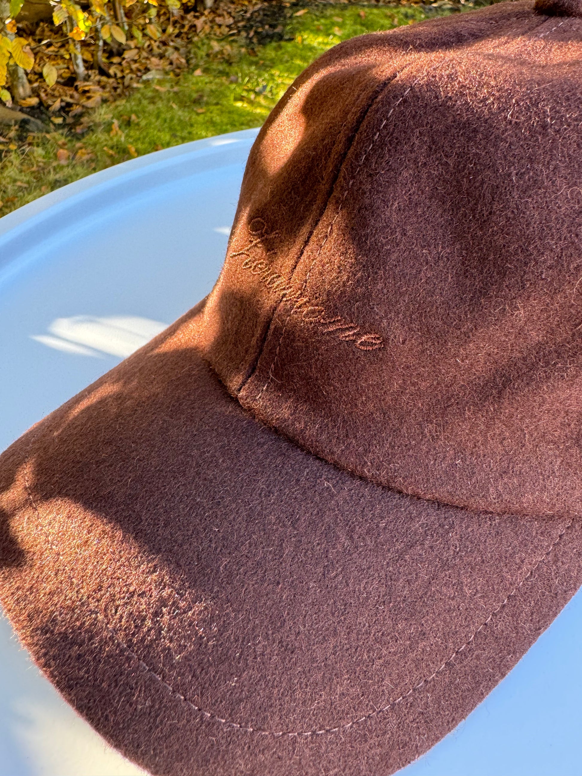 Wool Baseball Cap - Brown