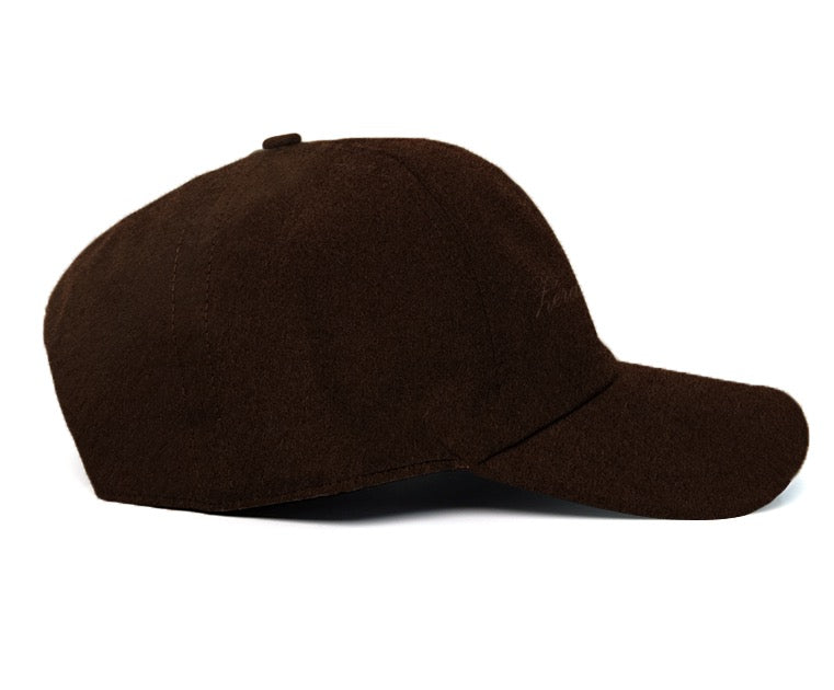Wool Baseball Cap - Brown