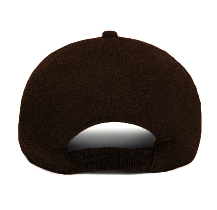 Wool Baseball Cap - Brown